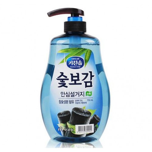 Средство Mukunghwa для мытья посуды, овощей и фруктов Древесный уголь, 500 мл