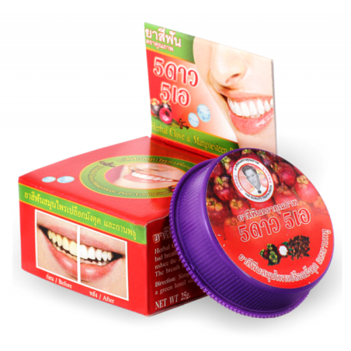 STAR COSMETIC травяная зубная паста с экстрактом мангостина, 25 г