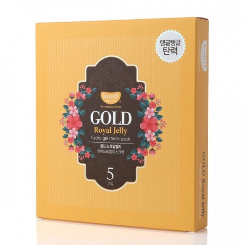 Гидрогелевые маски для лица KOELF с золотом и маточным молочком, 5 шт