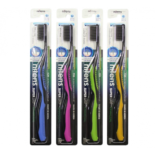 Зубная щетка Charcoal с древесным углем (средней жесткости)