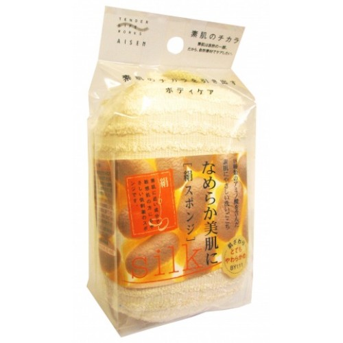 Массажная мочалка-спонж AISEN Шелк