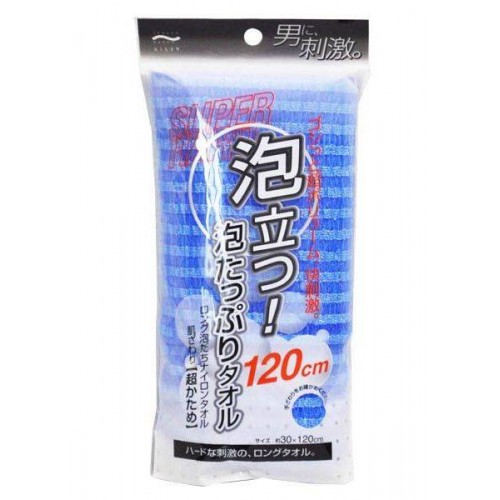 Массажная мочалка Aisen сверхжесткая, удлиненная, 30x120 см