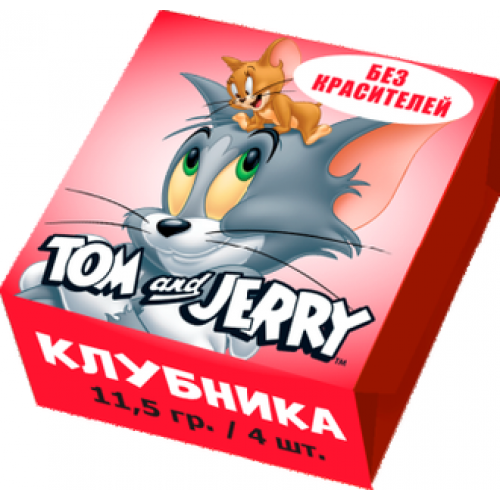 Жевательная конфета Tom and Jerry Клубника, 11,5 г