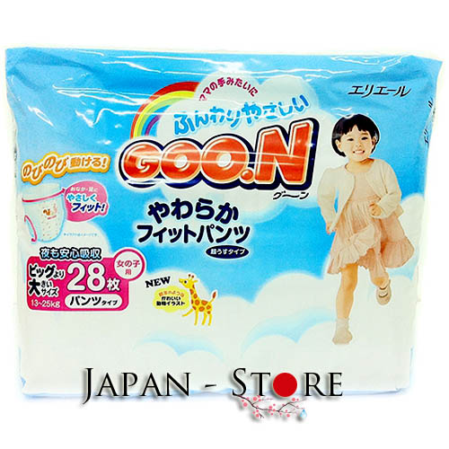 Трусики Goon для девочек, Super Big (13-25 кг) 28 шт.