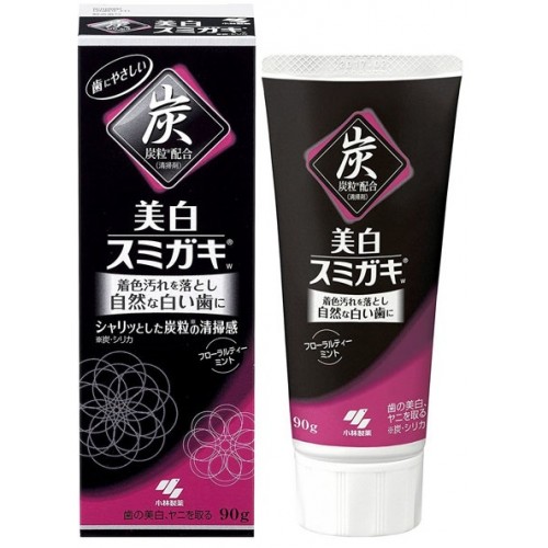 Зубная паста Kobayashi Whitening Sumigaki с древесным углем и ароматом цветов и мятного чая, 100 г