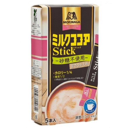 Какао 'MILK COCOA' растворимое без сахара в стиках (5шт х 10г), Morinaga, 50г