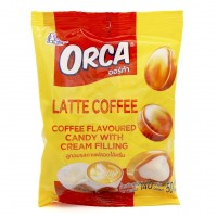Конфета карамельная Boonprasert "Orca" Latte Coffee со вкусом кофе сливочная начинка, м/уп 140г