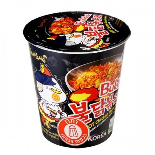 Лапша б\п Самянг со вкусом Мега Острой Курицы Бульдак, 70г (стакан)