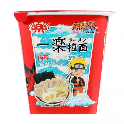 Лапша Наруто Рамен пряная говядина в остром соусе, 100г (квадратный стакан)
