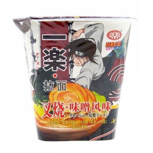 Лапша Наруто Рамен Тонкацу на мясном бульоне с мисо, нори и чесноком Naruto, кв. стакан 108г