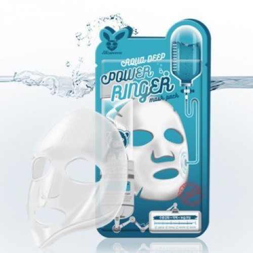 Elizavecca Увлажняющая тканевая маска с увлажняющим фактором Aqua Deep Power Ringer Mask Pack, 1 шт
