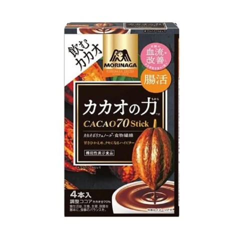 MILK COCOA Какао растворимое в стиках (14г х4шт), Morinaga 56г