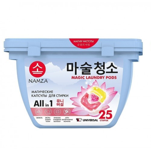 NAMZA Средство для стирки жидкое в растворимых капсулах (для цветного белья) 250г/25шт