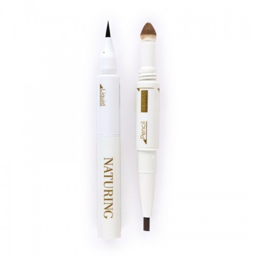 NATURING 3WAY EYE BROW Водостойкая подводка для бровей 3 в 1 (жидкая подводка +тени + карандаш), тон 02, светло-коричневый NATURING 3WAY EYE BROW Водостойкая подводка для бровей 3 в 1 (жидкая подводка +тени + карандаш), тон 02, светло-коричневый