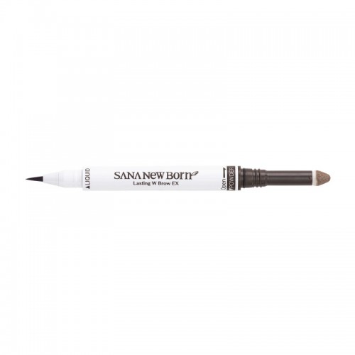 NEW BORN LASTING W BROW EX N Влагостойкая подводка для бровей 2 в 1: жидкая подводка + пудра, тон 01, серо-коричневый NEW BORN LASTING W BROW EX N Влагостойкая подводка для бровей 2 в 1: жидкая подводка + пудра, тон 01, серо-коричневый