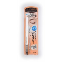 NEW BORN POWDERY PENCIL BROW EX  Мягкий пудровый карандаш для бровей с щеточкой, тон 01, серо-коричневый