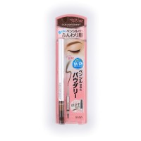 NEW BORN POWDERY PENCIL BROW EX  Мягкий пудровый карандаш для бровей с щеточкой, тон 02, светло-коричневый