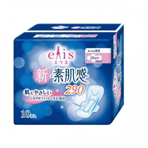 Ночные гигиенические прокладки 'Elis New skin Feeling ' с мягкой поверхностью без крылышек (Макси+) 29 см, 11 шт
