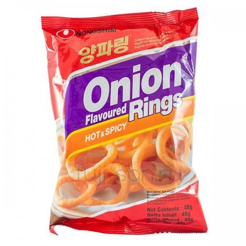 Чипсы луковые кольца Nongshim с перцем, 40 г