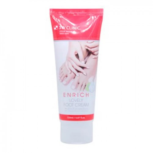 3W CLINIC Крем для ног Enrich Lovely Foot Treatment, 150 мл