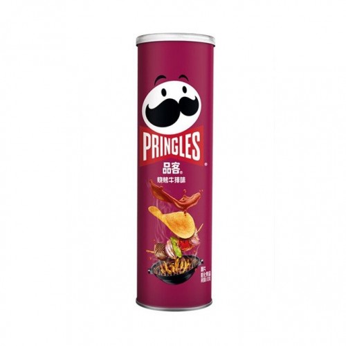 Принглс (Pringles) Чипсы со вкусом Стейка Барбекю (Говядина), 110г