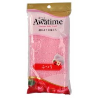 "OHE" "Awatime" Мочалка для создания большого количества пены средней жесткости 100 см. (розовая),