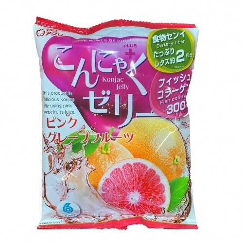 Yukiguni Конняку Желе с натуральным соком розового грейпфрукта, 96г(16г х 6 порций)