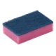 PRO HARD SPONGE Профессиональная губка для посуды с антибактериальной пропиткой, двухслойная, жесткий верхний слой, 1шт, 11x7x3см